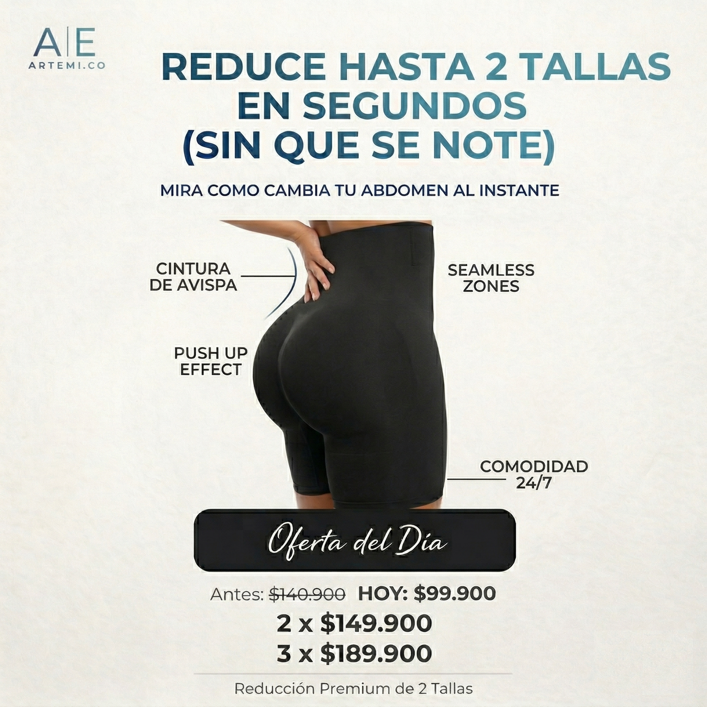 Moldea tu cintura y levanta tus glúteos al instante