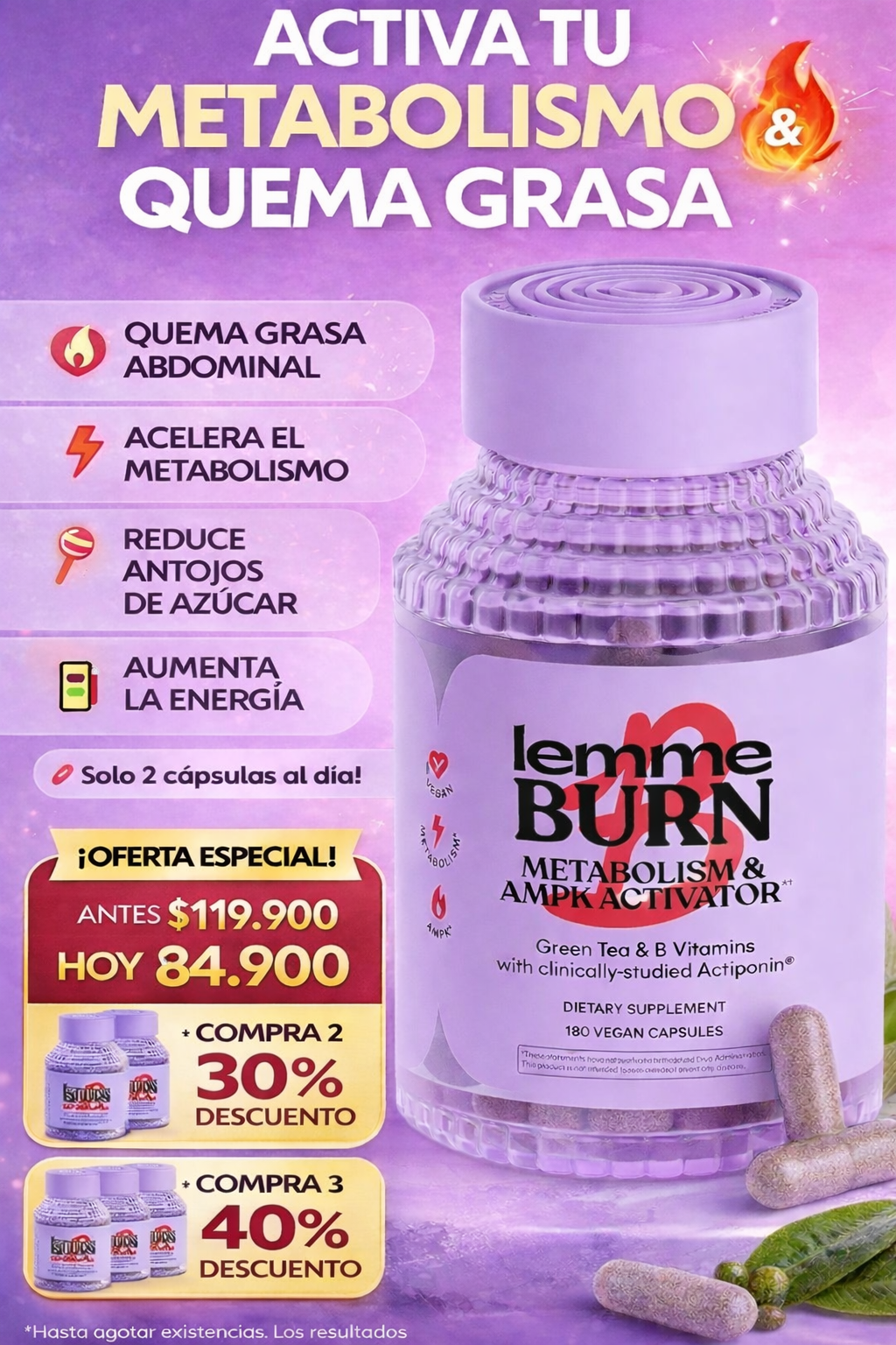 Activa el “interruptor” de quema de grasa de tu cuerpo con Lemme Burn