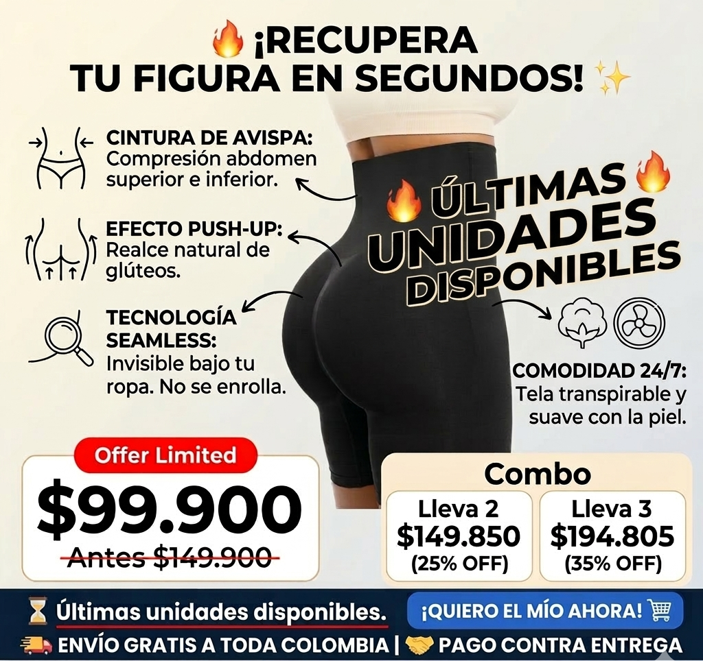 Moldea tu cintura y levanta tus glúteos al instante
